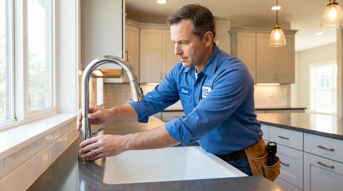 Kitchen faucet installation by Johns Plumbing LLC in Coto Laurel